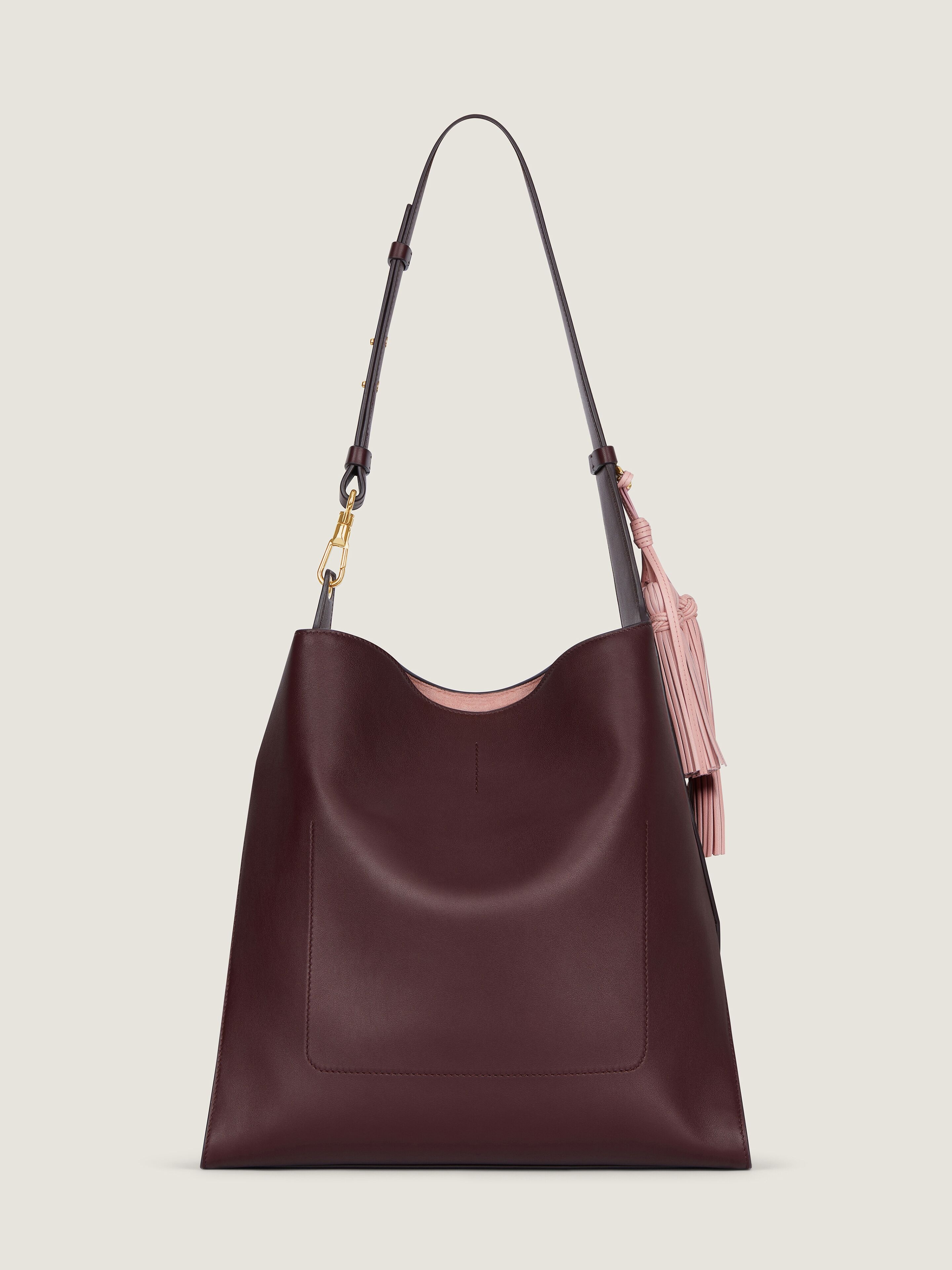 MEDIUM BELTED HOBO BAG IN LEATHER - 3
