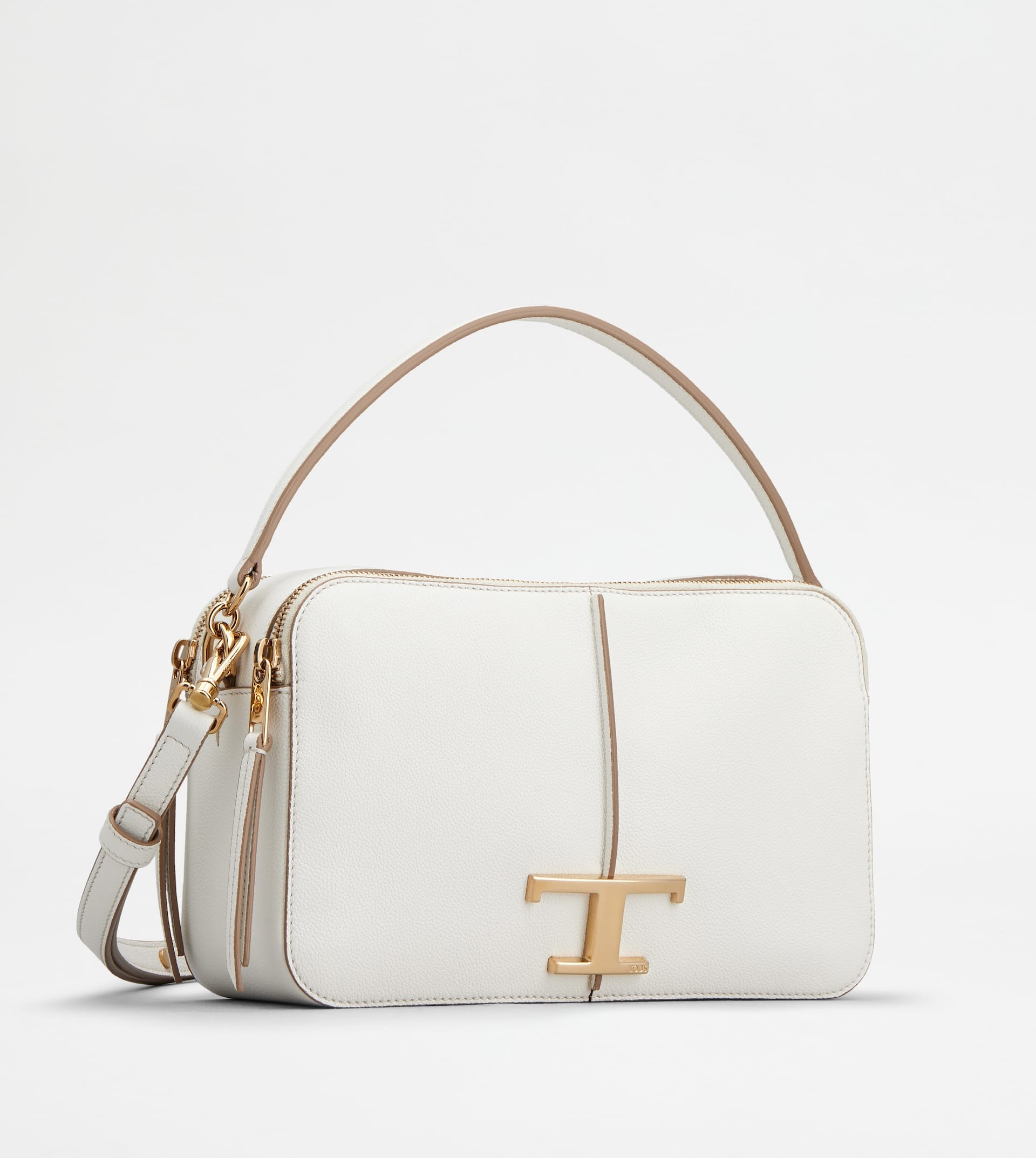 T TIMELESS CAMERA BAG IN LEATHER SMALL - WHITE - 5