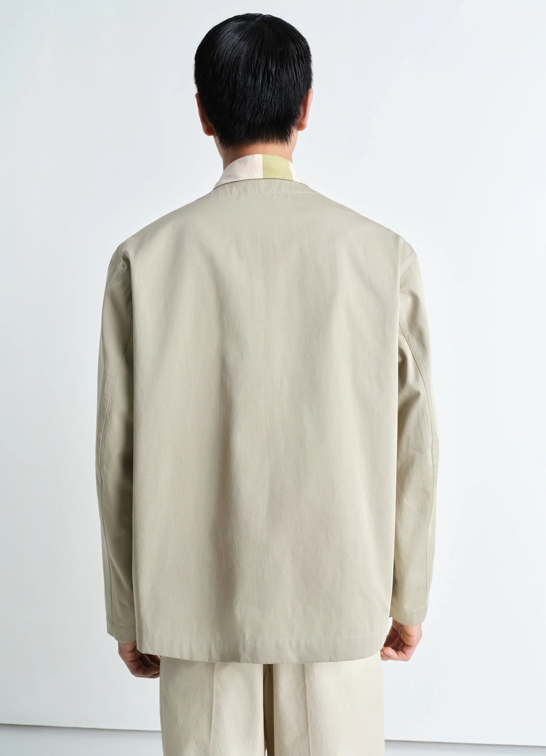 COLLARLESS OVERSHIRT - 4
