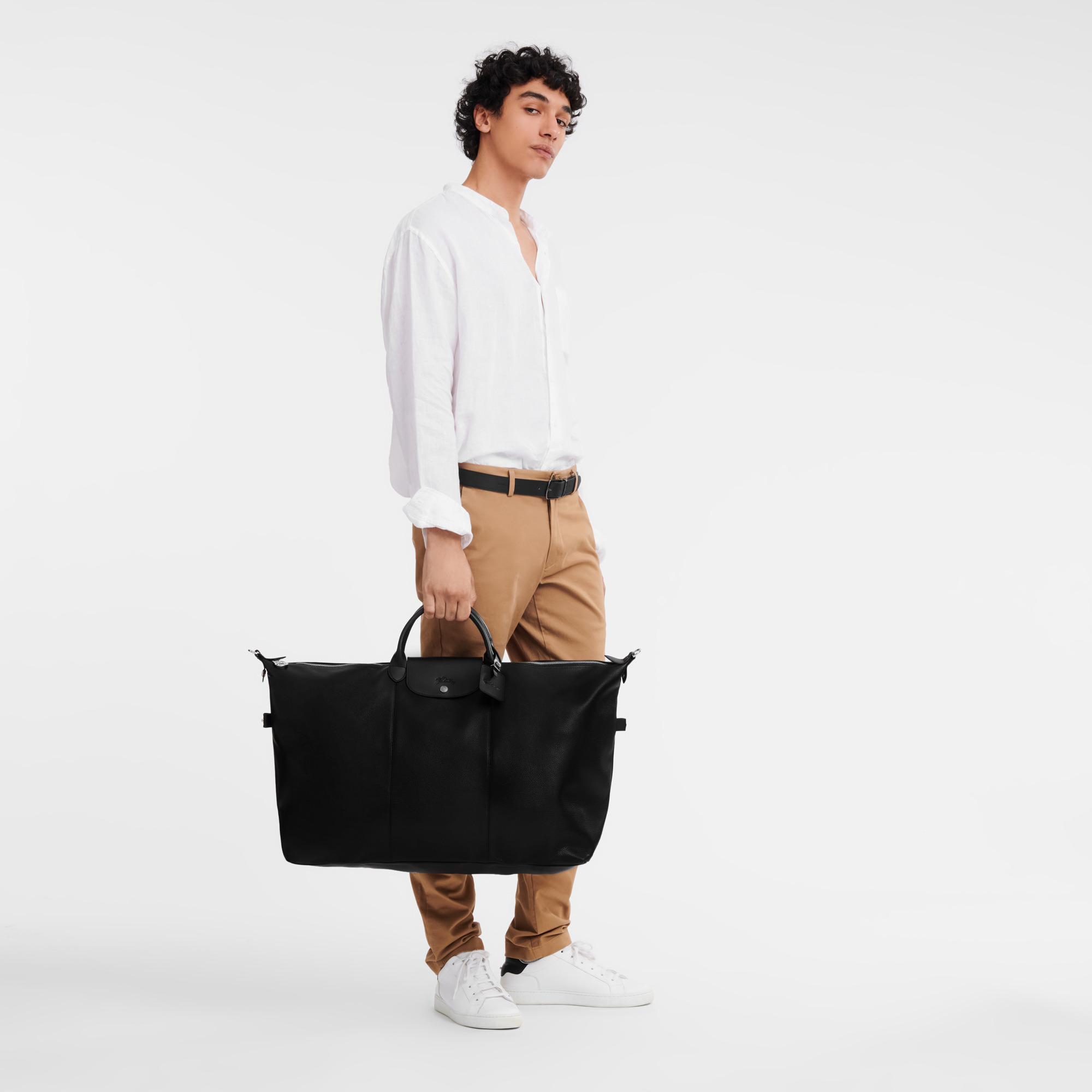 Le Foulonné M Travel bag Black - Leather - 2