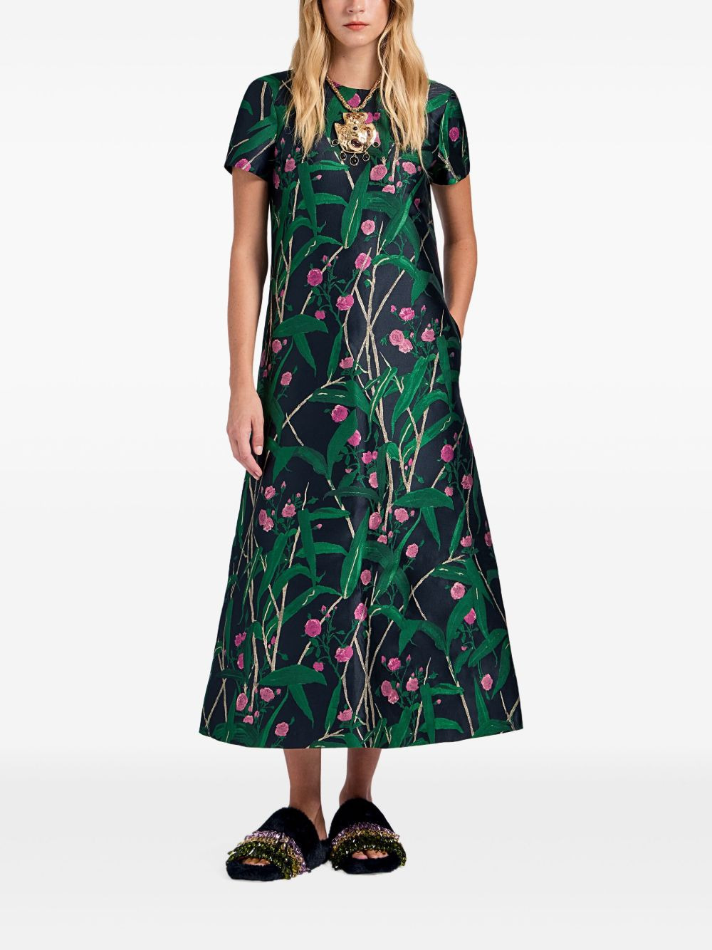 floral midi day dress - 2