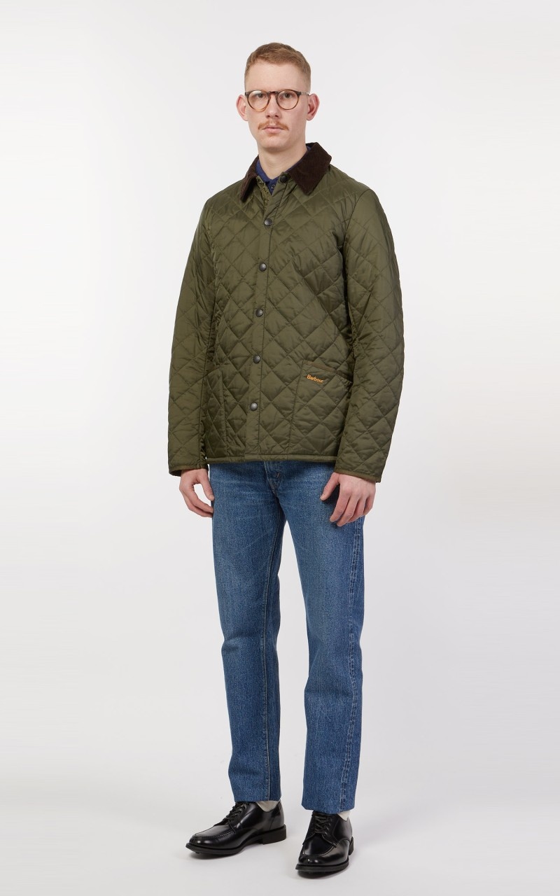QUILTED JACKET HERITAGE LIDDESDALE OLIVE - 3