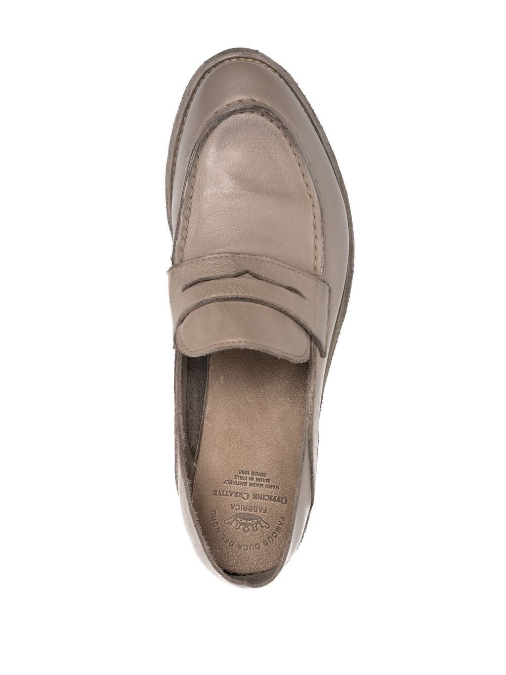 pebbled buffalo leather loafers - 4