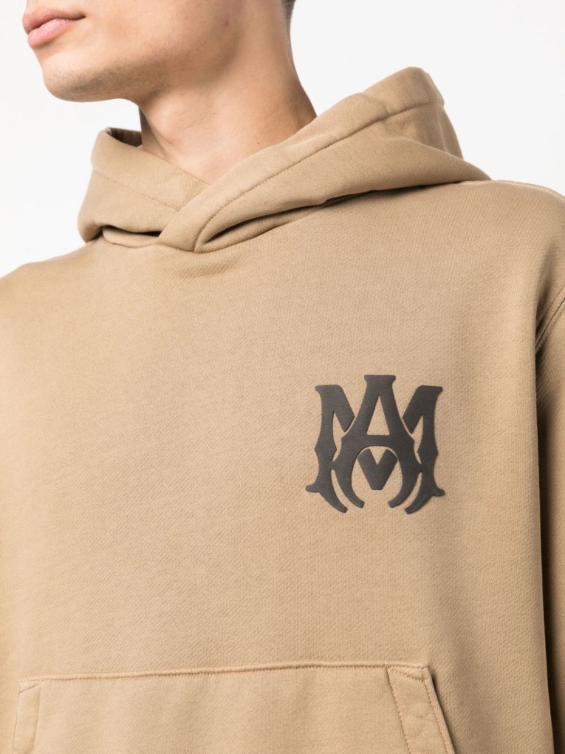 logo-print cotton hoodie - 5