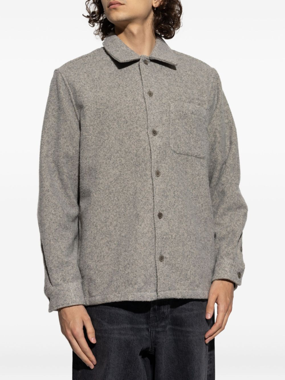 button-fastening overshirt - 3