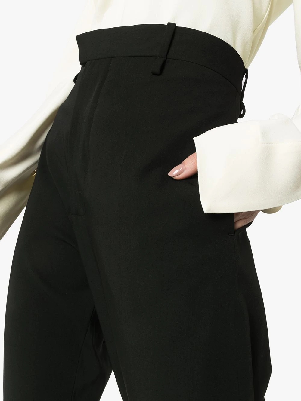 wide-leg high-rise trousers - 5