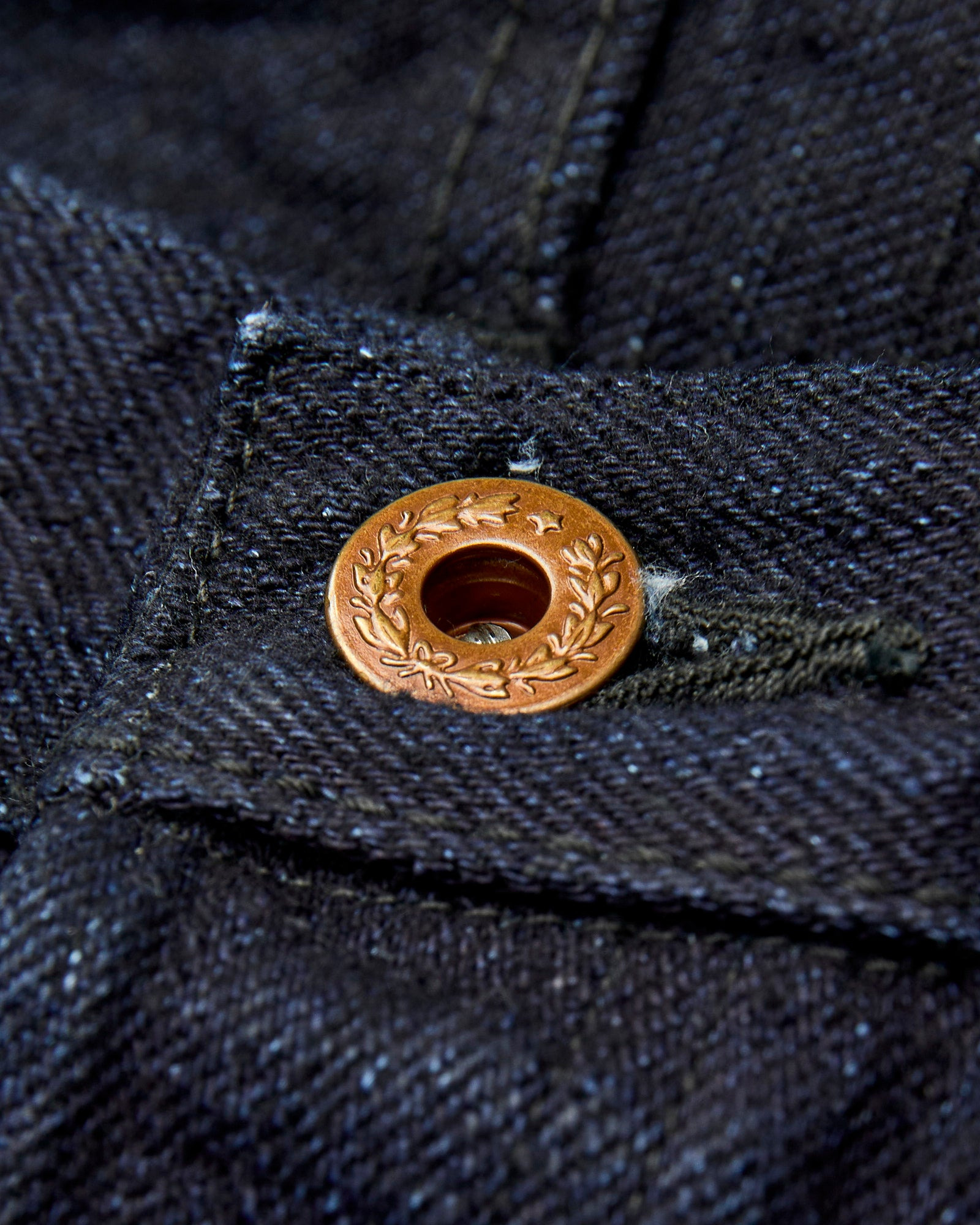 B1110SRB "Super Rough" Indigo/Black 15.5oz Selvedge Denim - Tapered Fit - 6