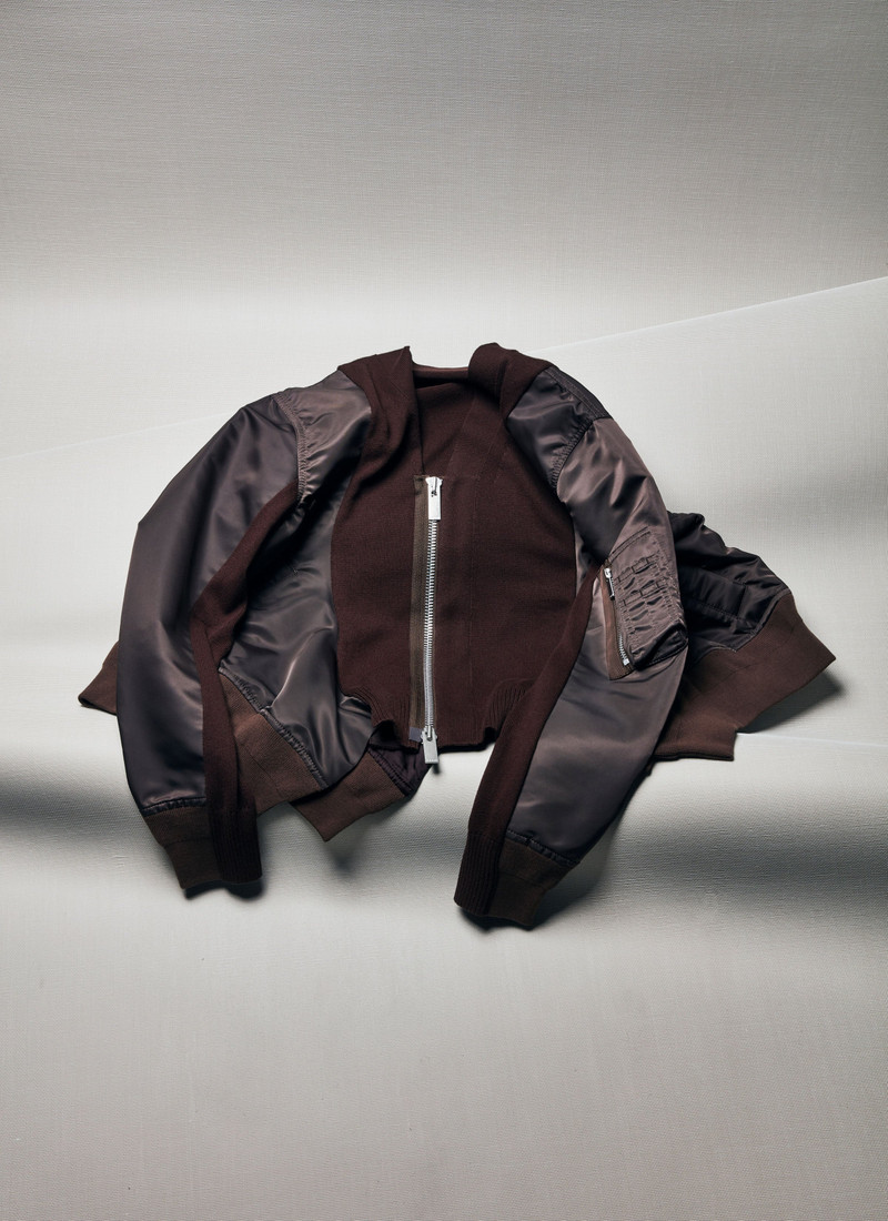 sacai Nylon Twill x Knit Cardigan outlook