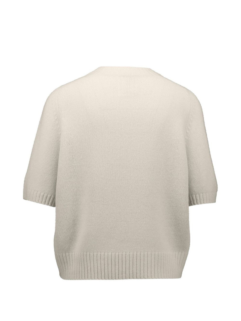 Allude short-sleeve cashmere sweater outlook