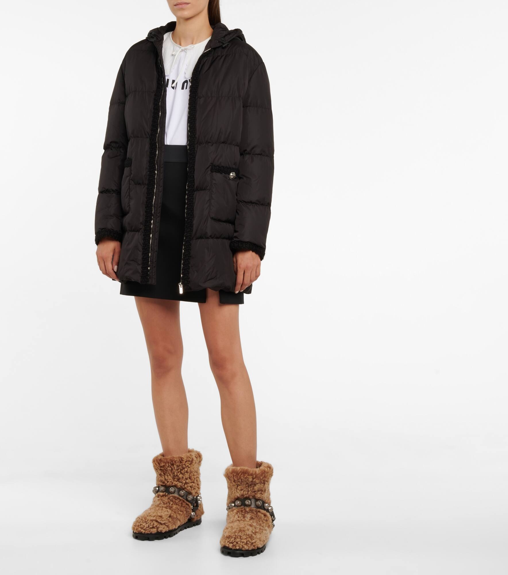 Embellished shearling ankle boots - 2