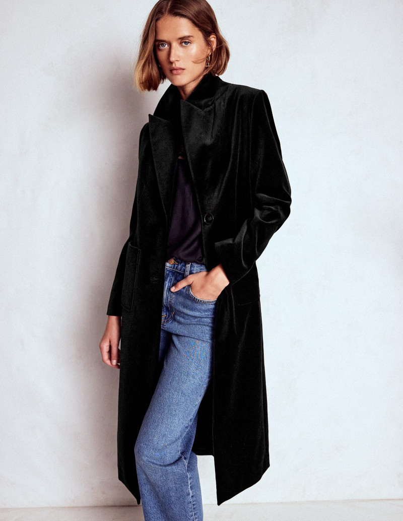 Fur Tipped Coat-Black 6