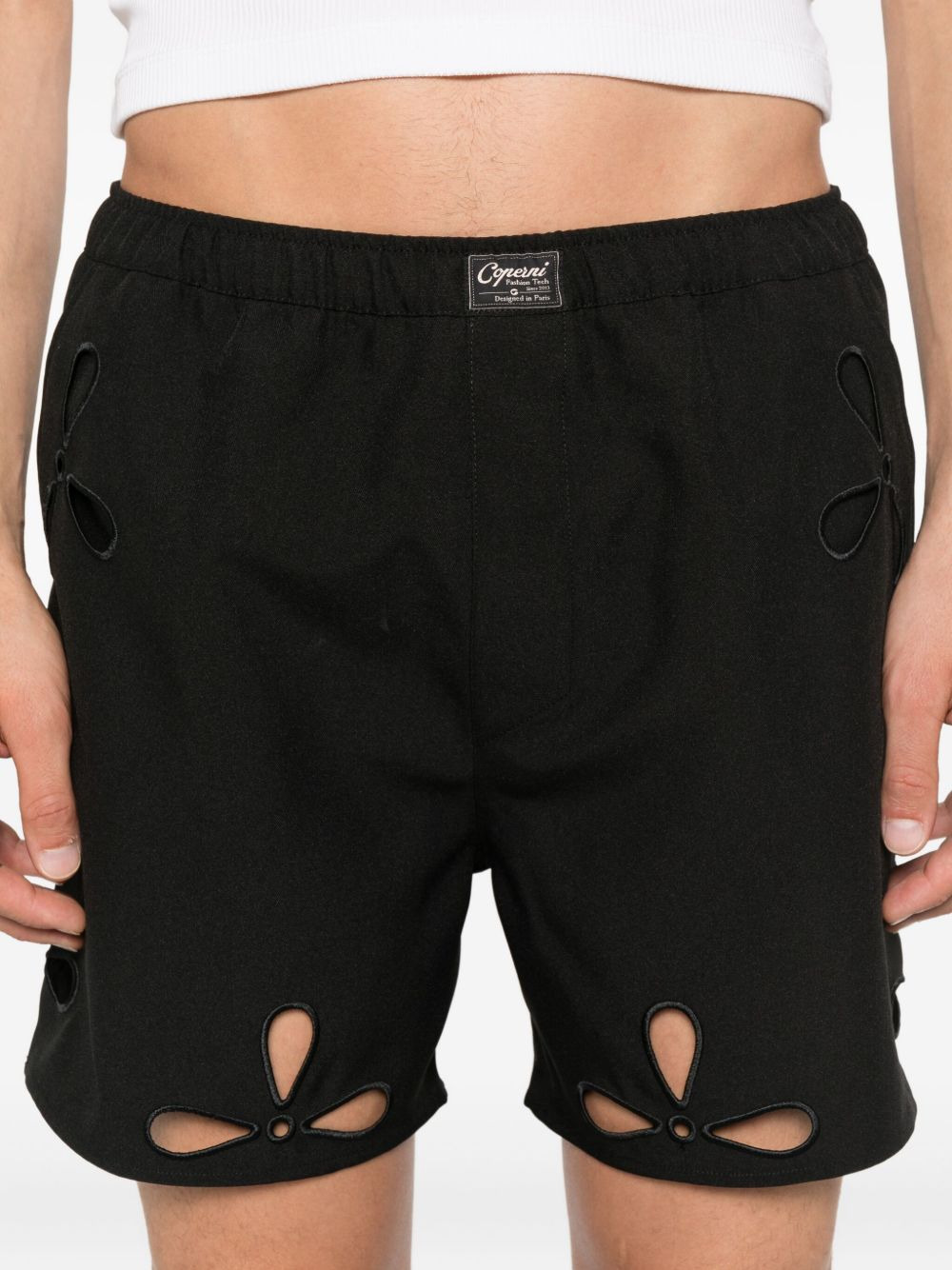 petal cut-out shorts - 5