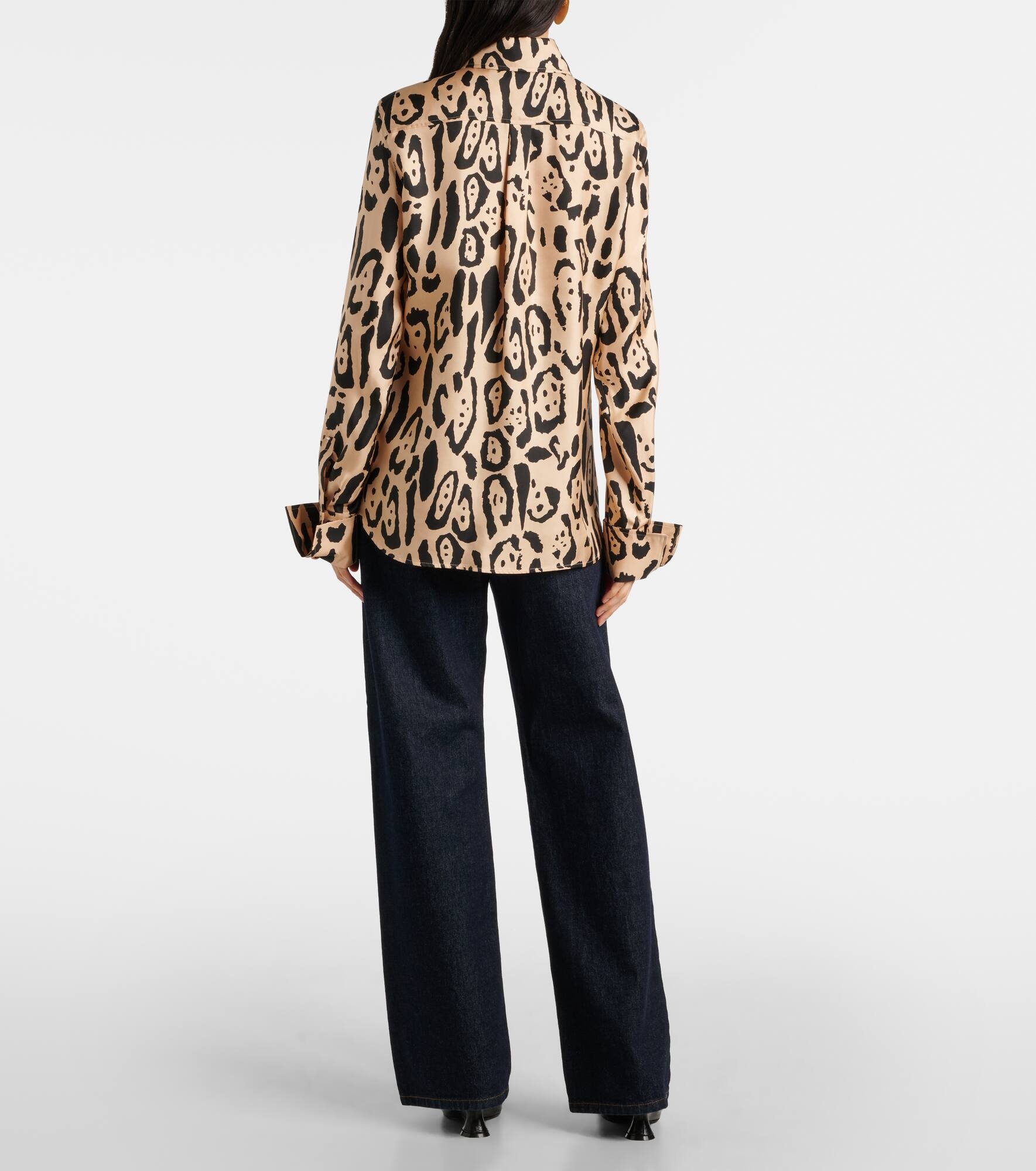 Armony leopard-print silk top - 3