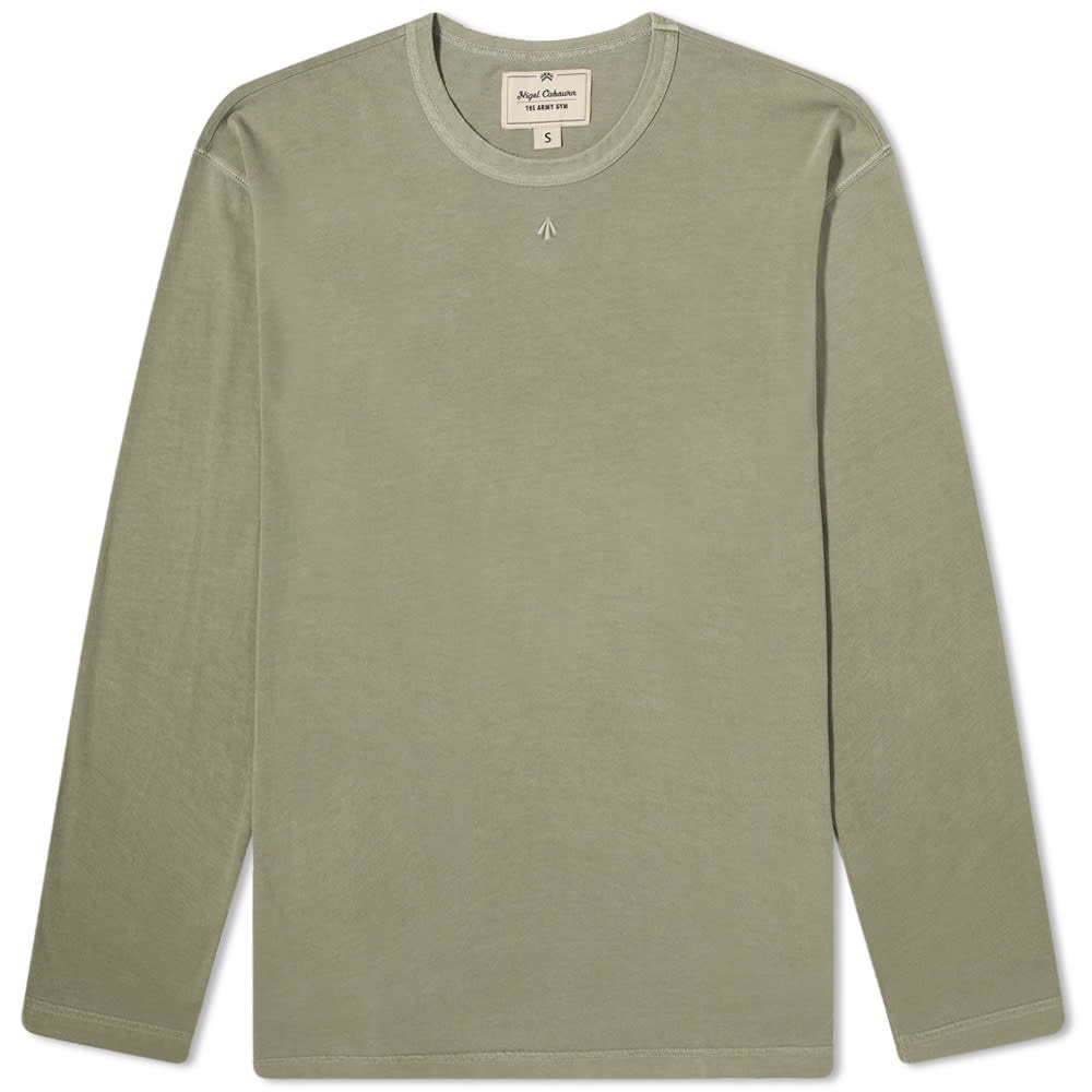 Nigel Cabourn Long Sleeve Embroidered Arrow Tee - 1