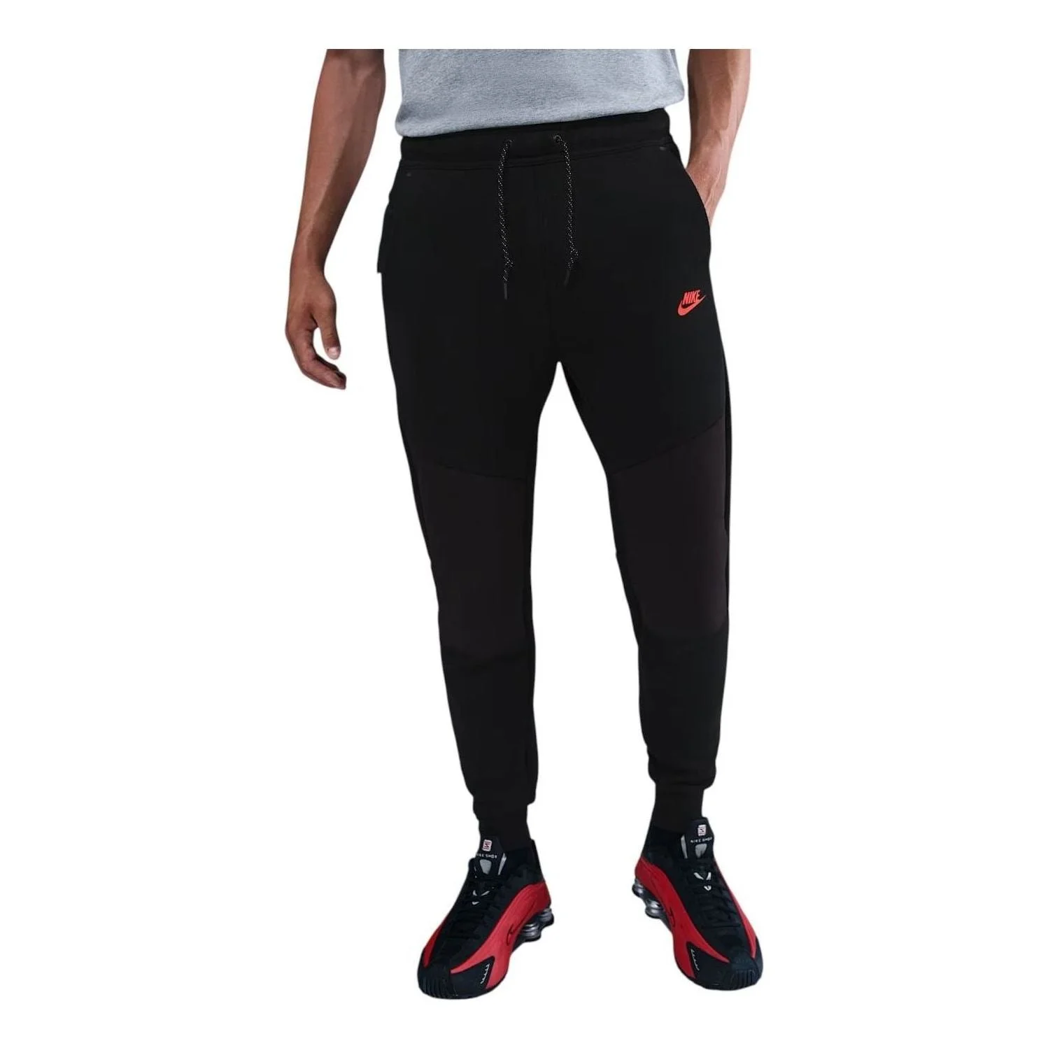 Nike Tech Fleece Joggers 'Black Bright Crimson' IH4303-010 - 1