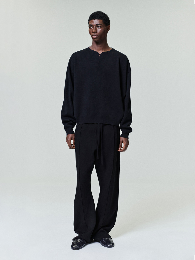 Merino Milano Knit Henley Sweater 2