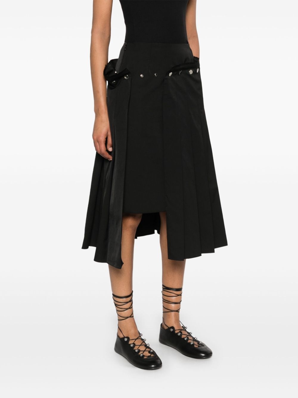 layered pleated skirt - 3