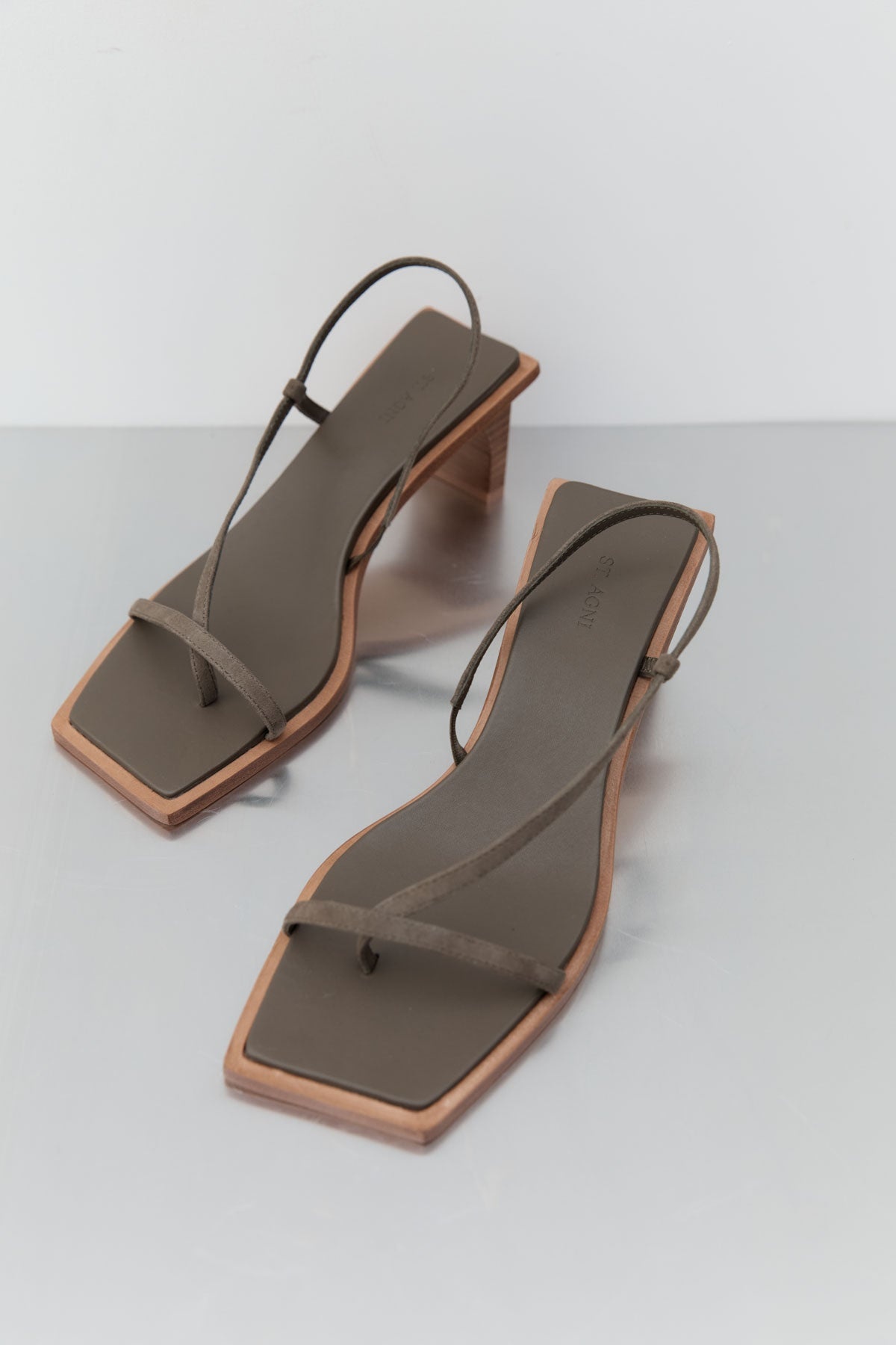 Suede Strap Heel - Kelp - 2