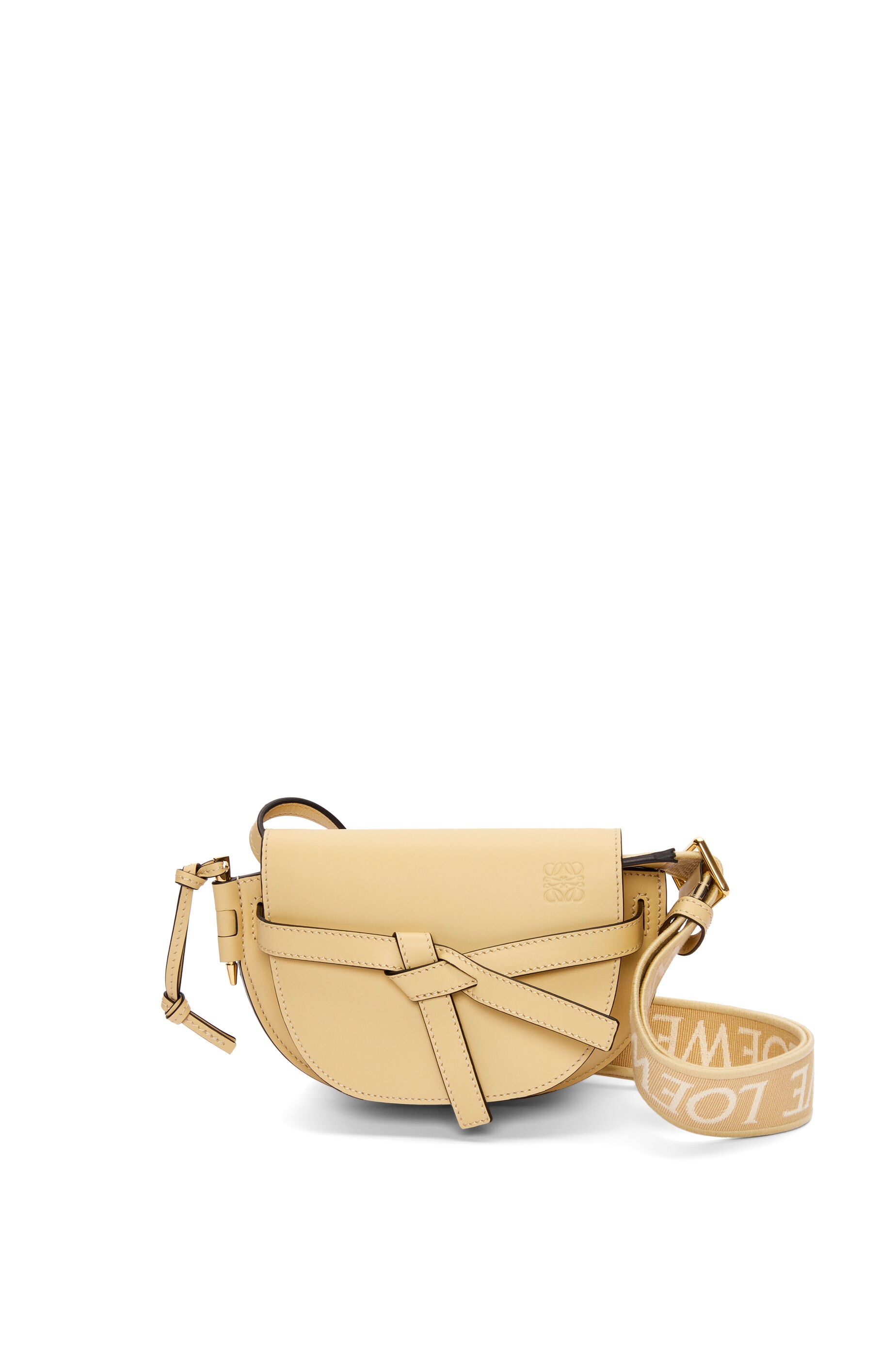Mini Gate Dual bag in soft calfskin and jacquard - 1