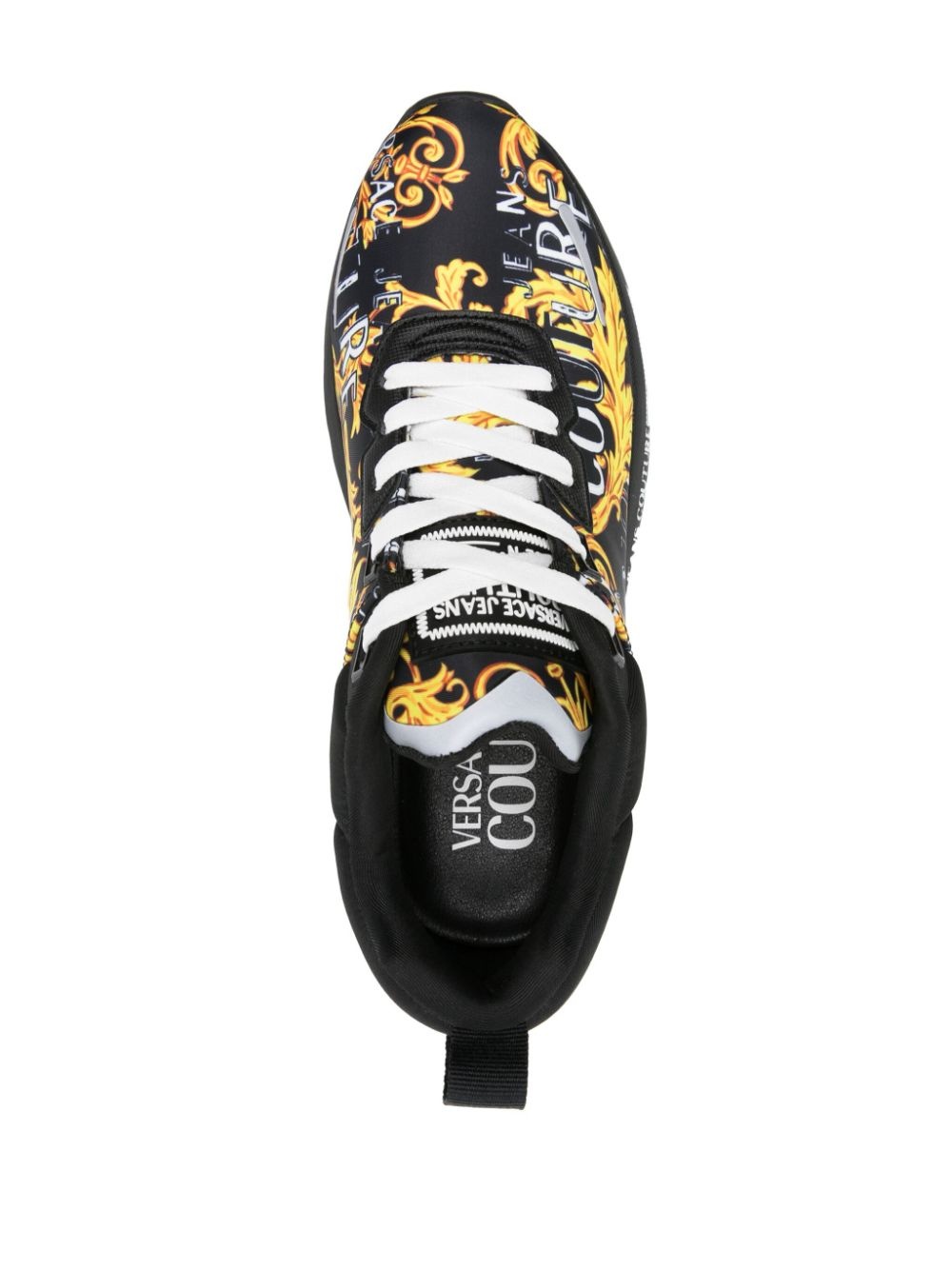 Barocco-print panelled sneakers - 4