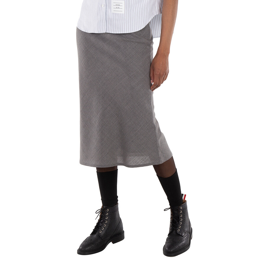 Thom Browne Fresco Maxi Low Rise Bias Skirt - 2