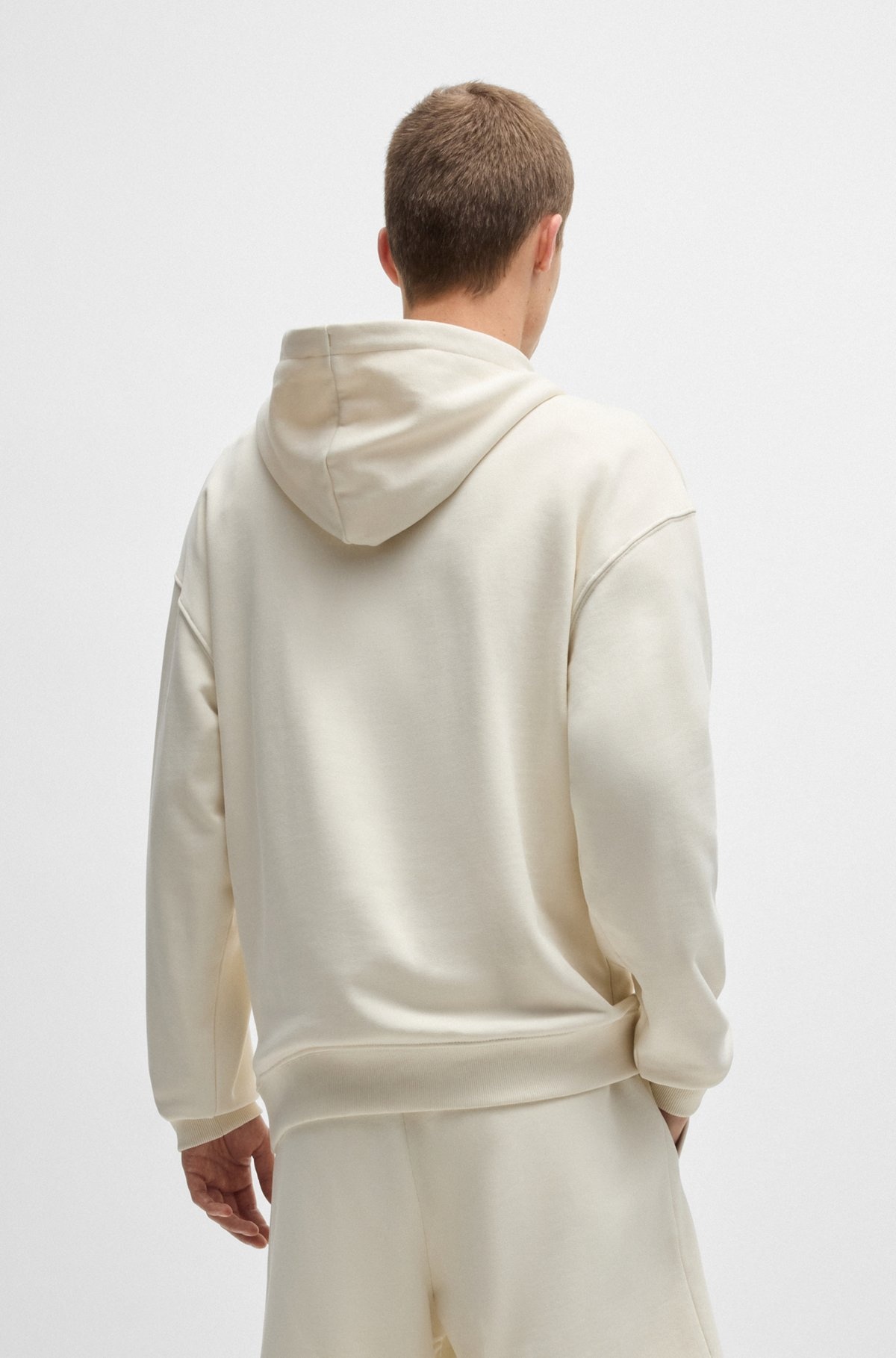 LOGO-PRINT HOODIE IN FRENCH-TERRY COTTON - 5