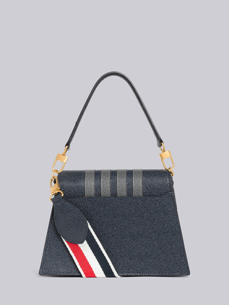 Pebble Grain Leather 4-Bar Trapeze Bag 4