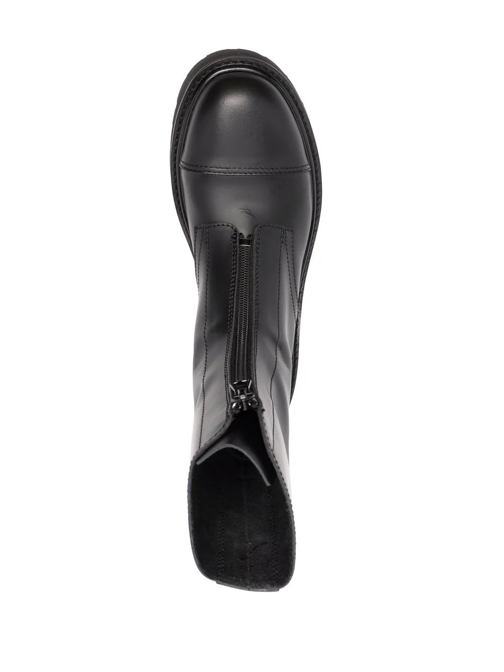 zip-up leather boots - 4