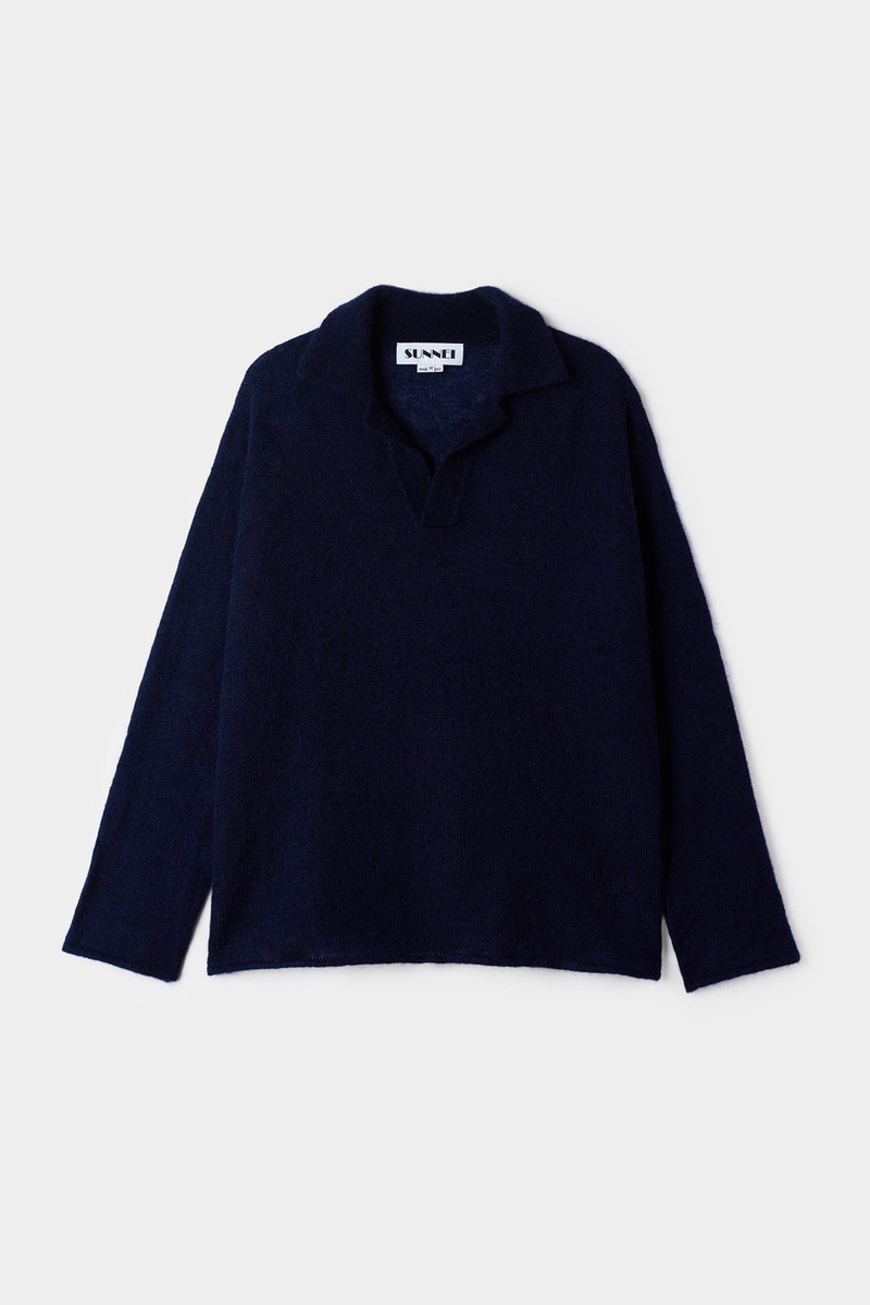 MOHAIR POLO / blue 1