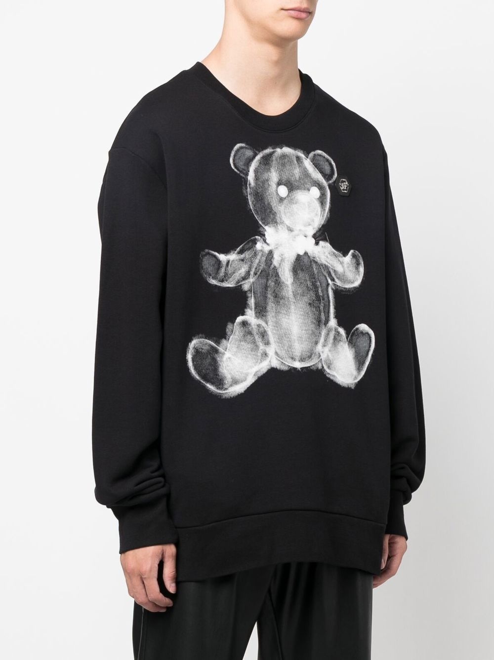 teddy bear-print crew neck sweatshirt - 3