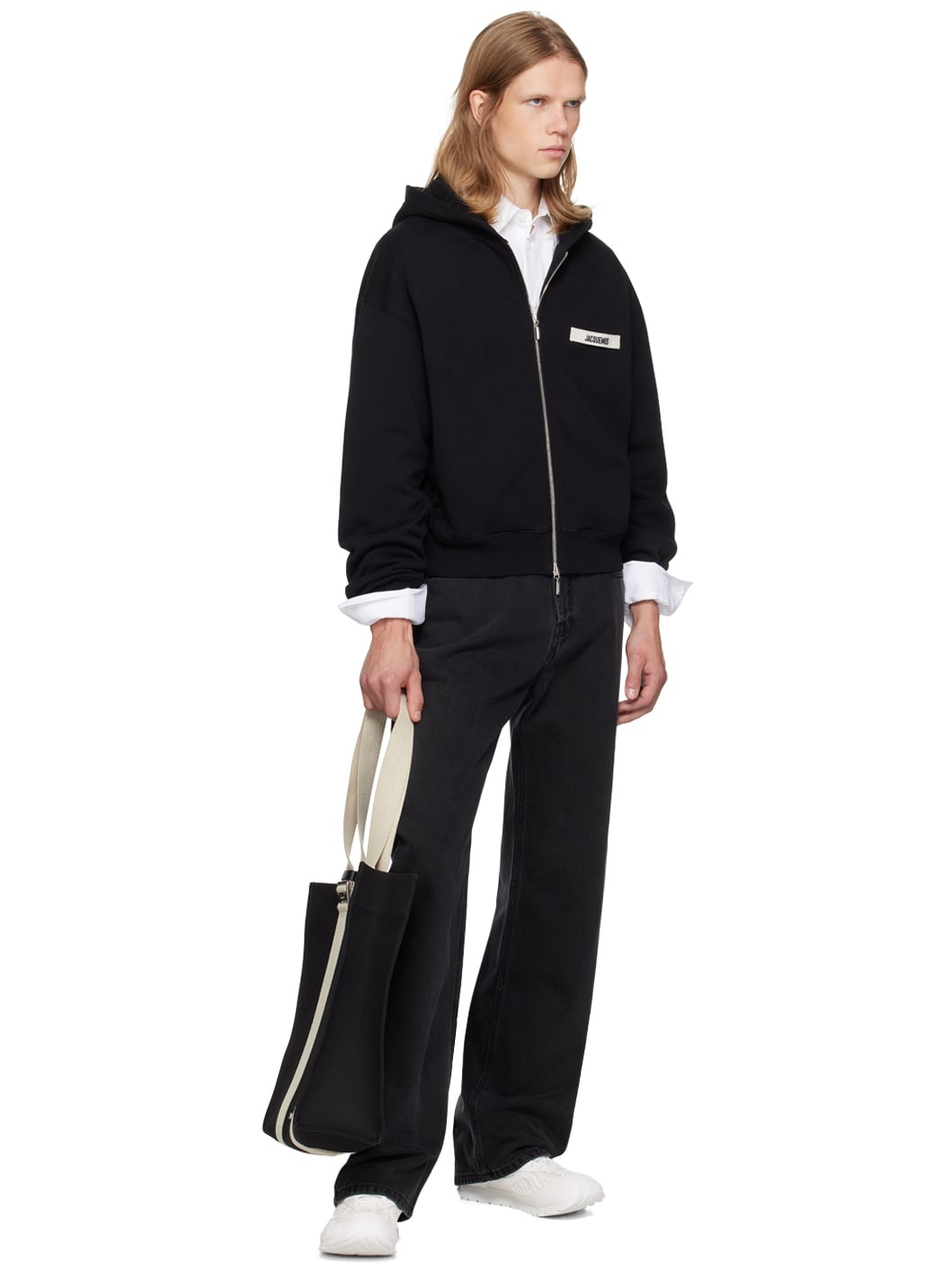 Black La Casa 'Le hoodie Gros Grain zippé' Hoodie - 4