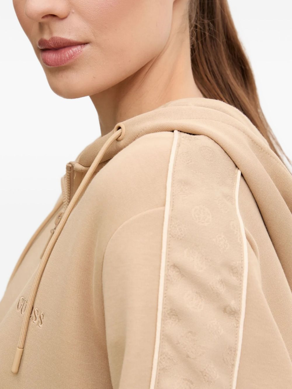 zip-up panelled hoodie - 4