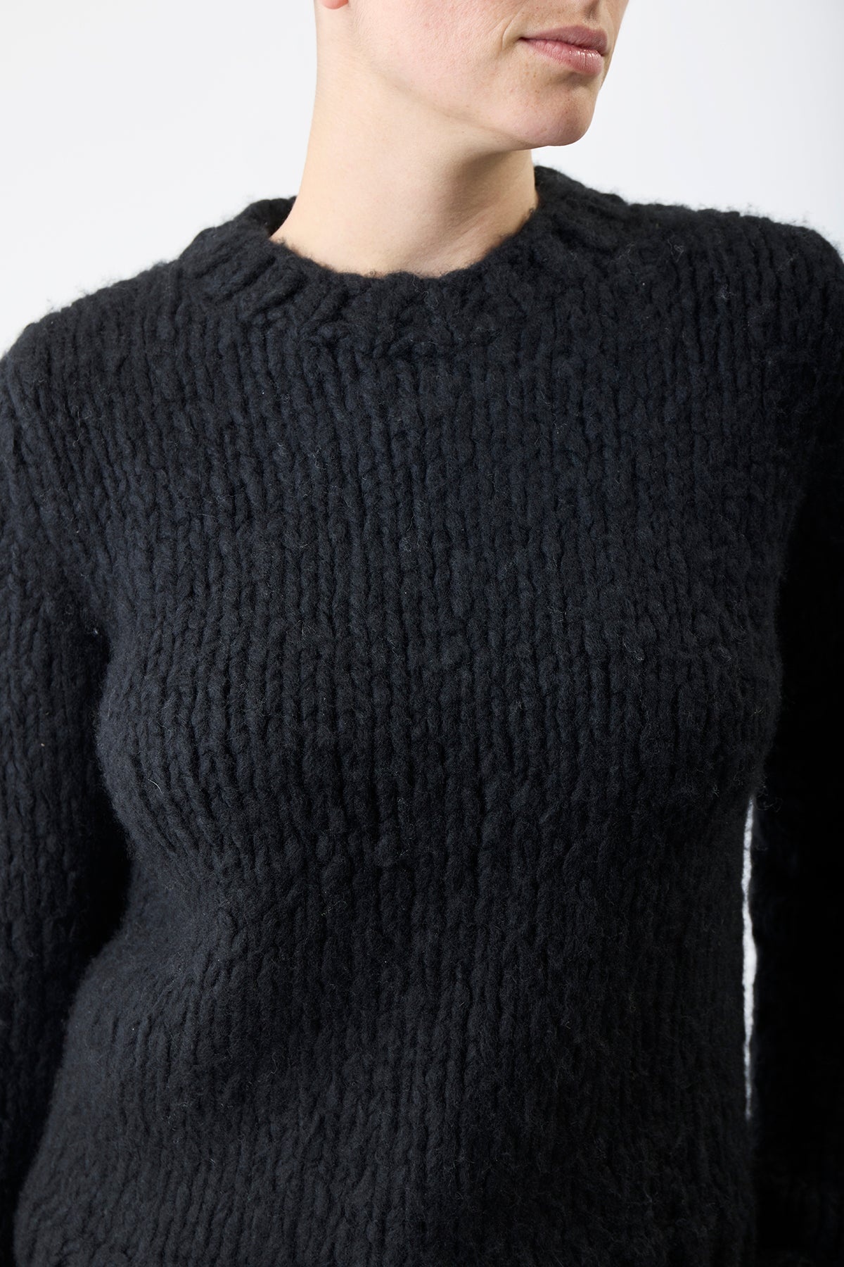Dalton Sweater in Black Welfat Cashmere - 5