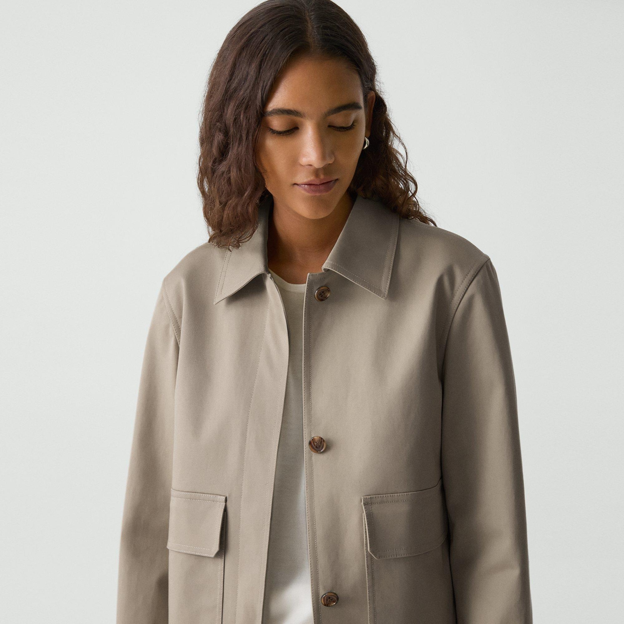 Boxy Jacket in Cotton Gabardine - 5
