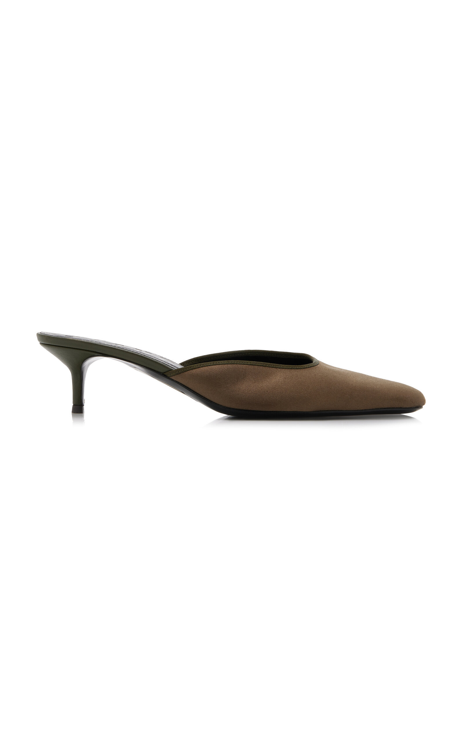 Otto Satin Mules green - 1