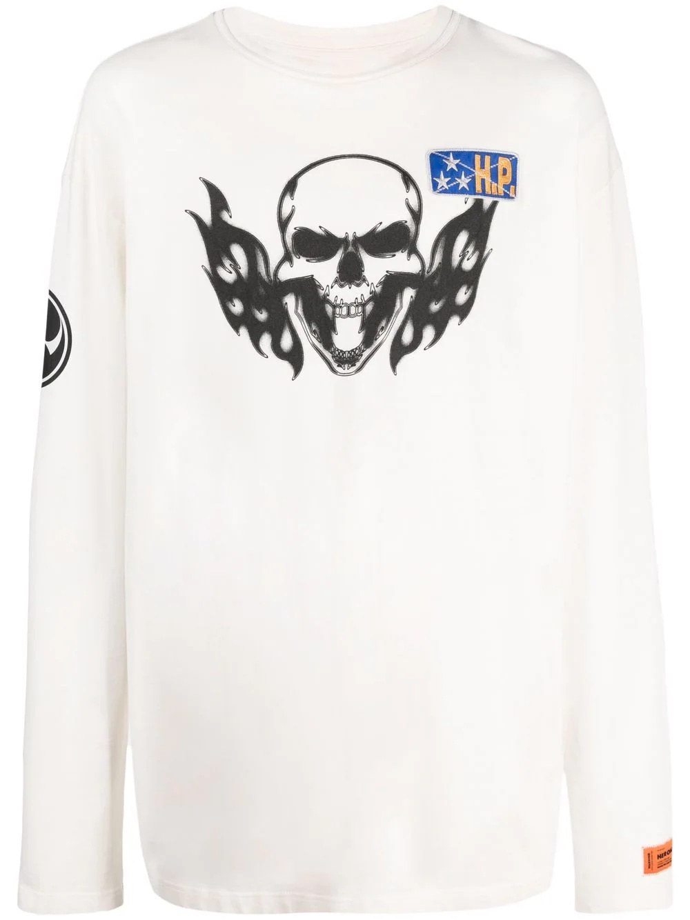 skull print long-sleeve T-shirt - 1