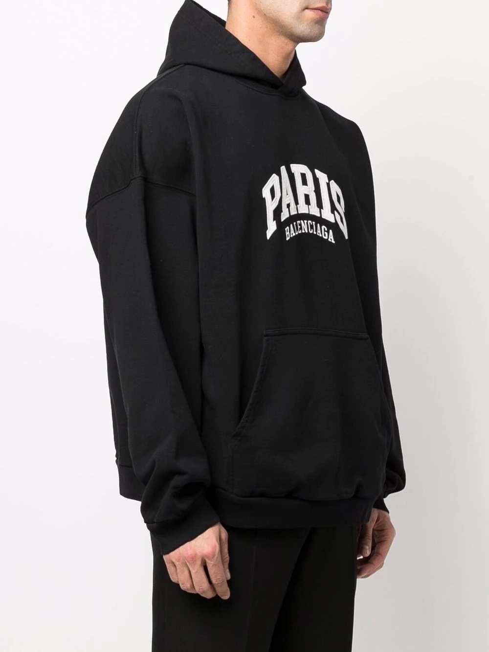 Paris logo embroidered hoodie - 4