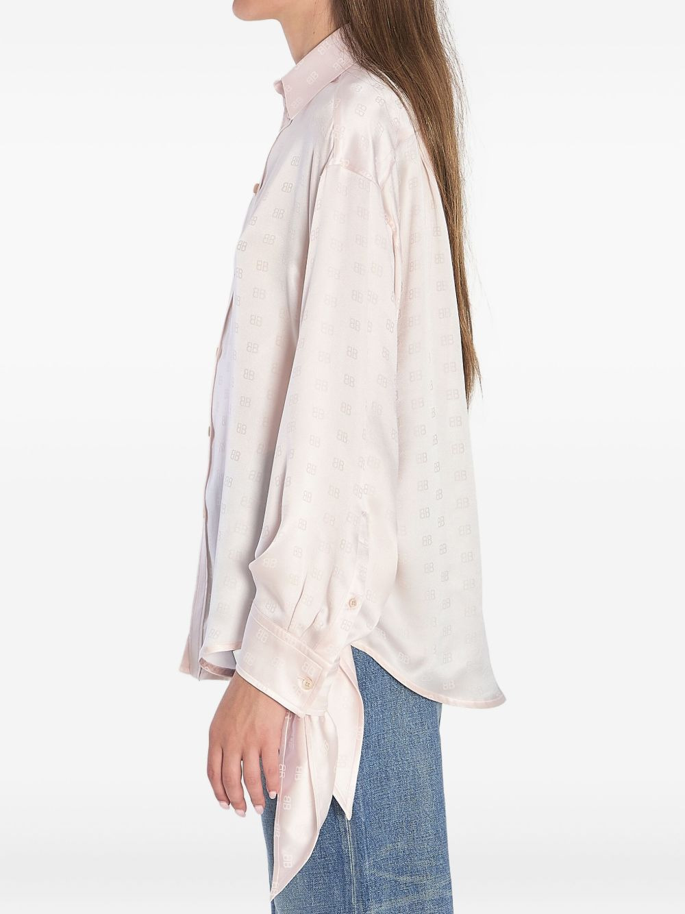 silk ruffled shirt - 3