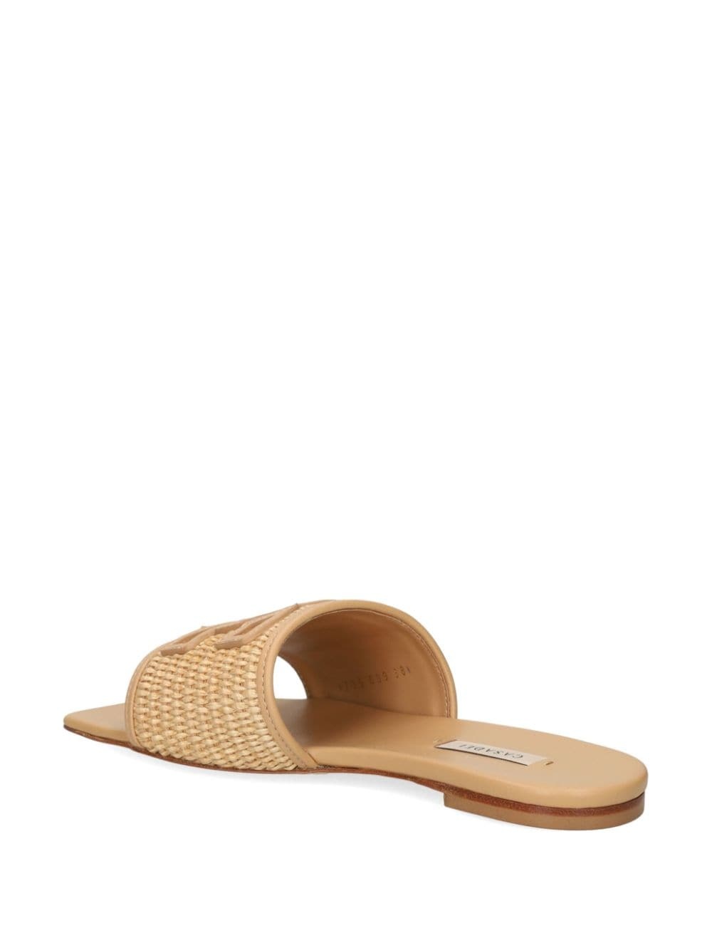 Portofino woven-raffia slides - 3