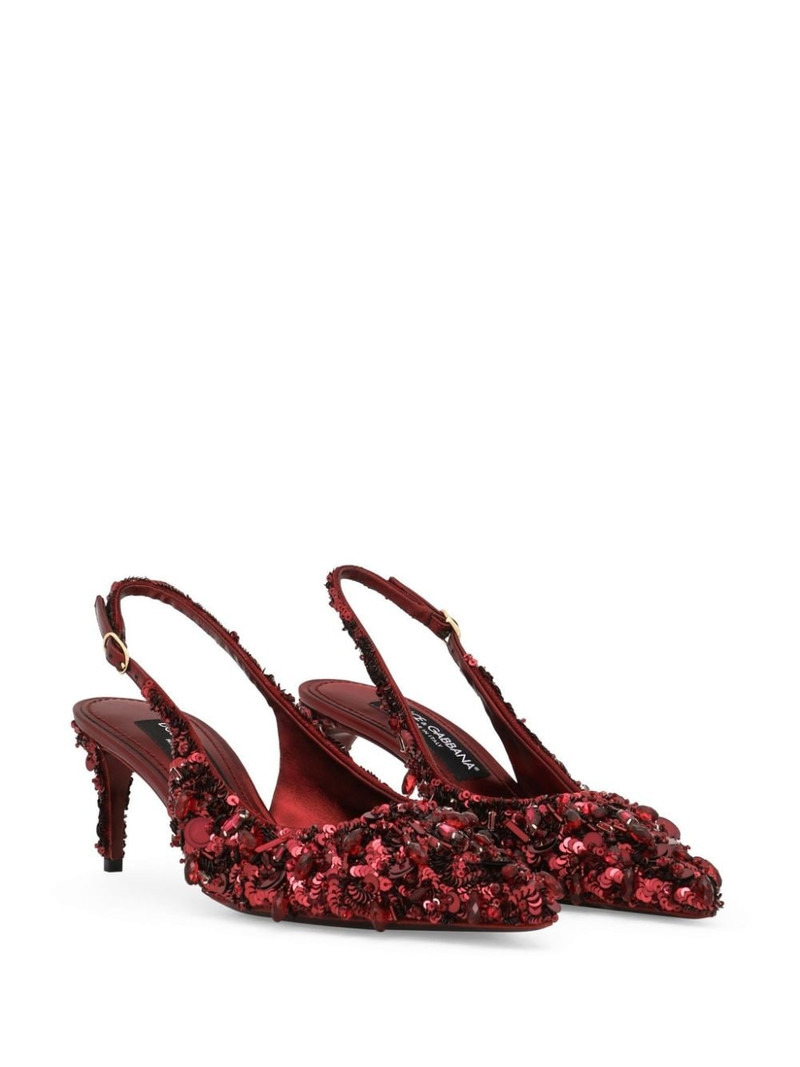 Dolce & Gabbana crystal-embellished slingback pumps outlook