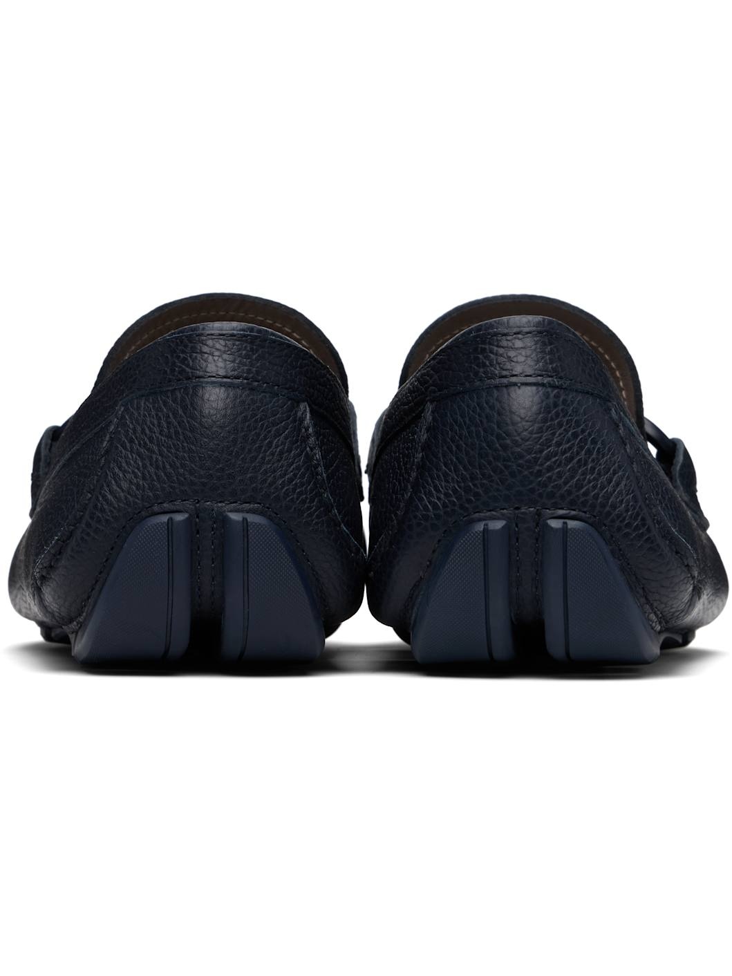 Navy Gancini Ornament Driver Loafers - 2
