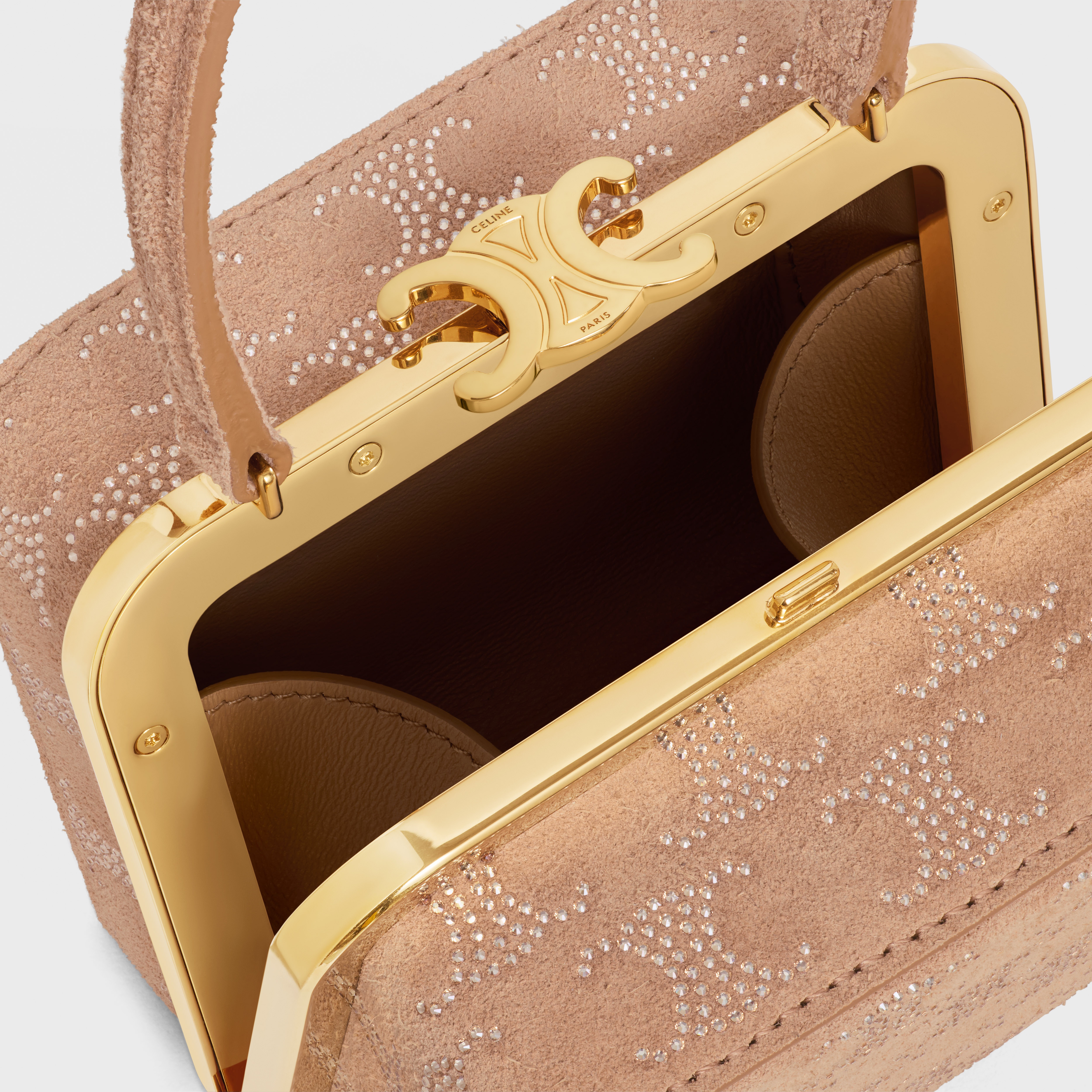 CELINE LANA MINAUDIERE in SUEDE CALFSKIN WITH TRIOMPHE STRASS - 4
