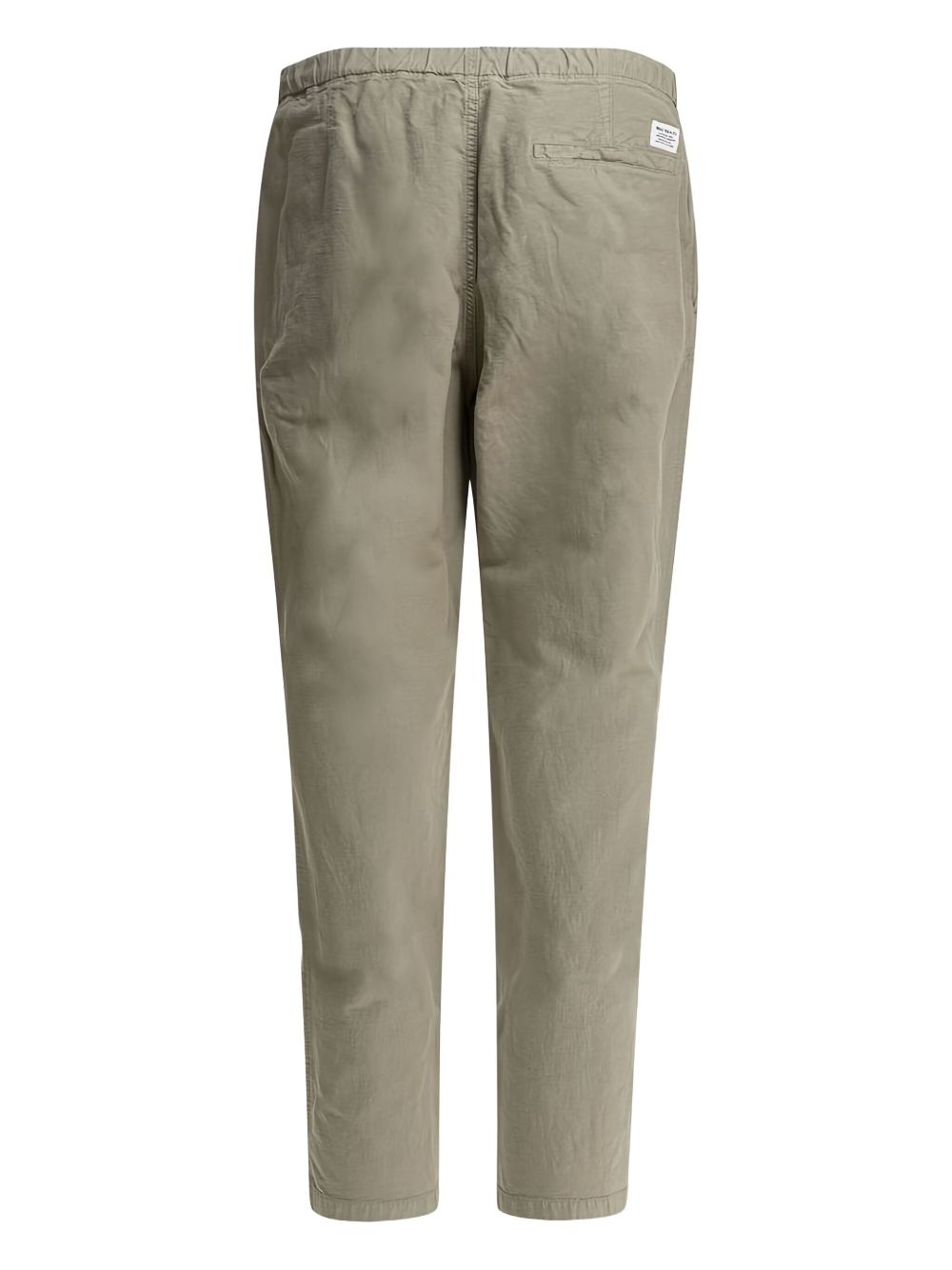 cotton-blend straight-leg trousers - 2