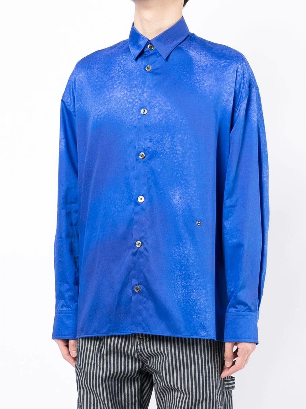 spray-effect satin shirt - 3