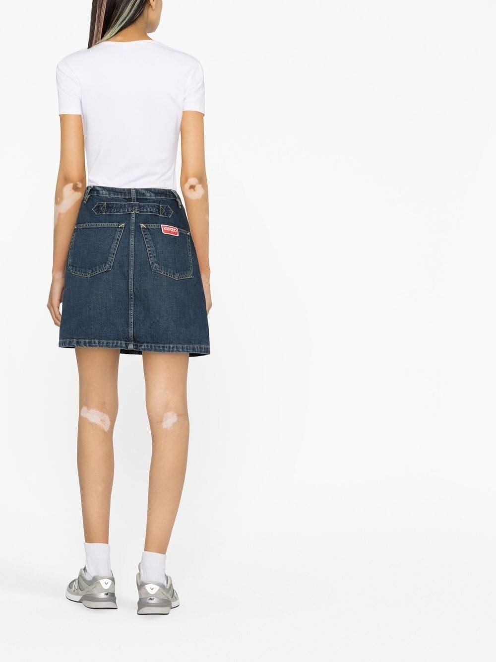 A-line denim miniskirt - 4