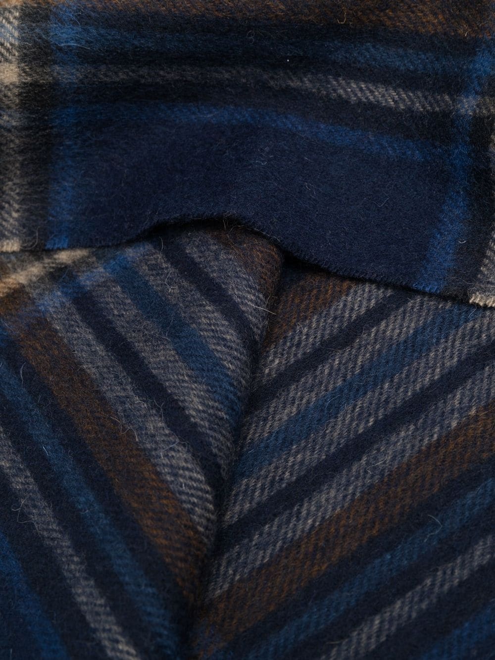 checked wool scarf - 3