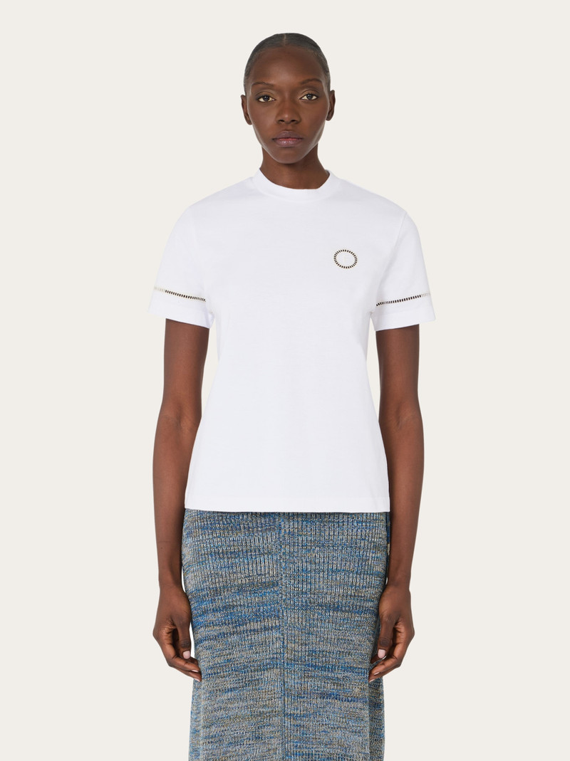 FERRAGAMO T-shirt with jour stitch detail outlook