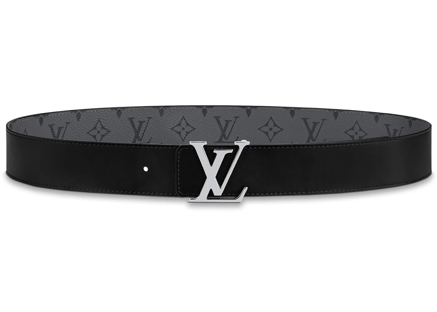 Louis Vuitton Reversible Belt Initiales Monogram Eclipse Reverse 40MM Gray - 3