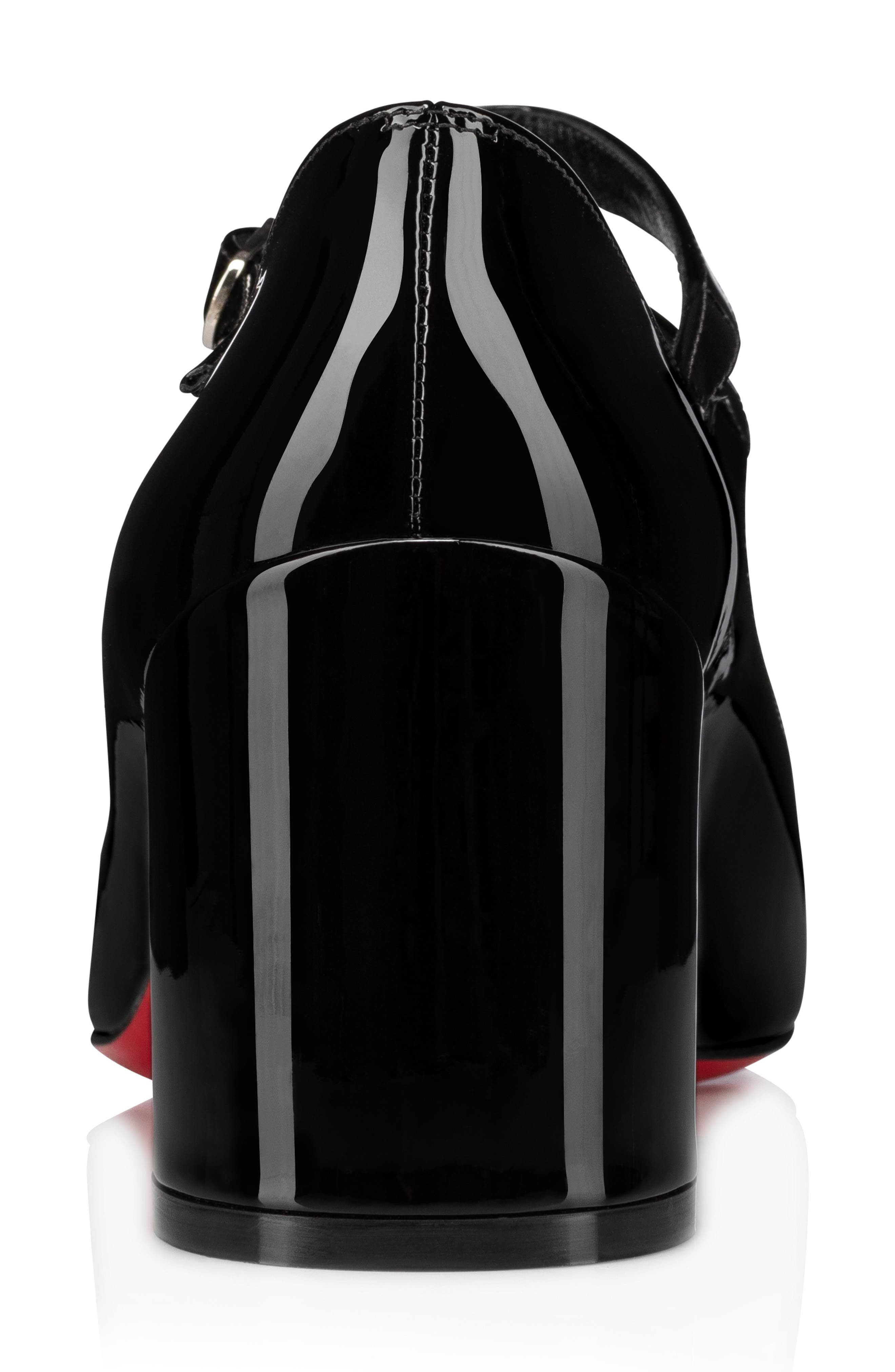 Christian Louboutin Miss Jane Pump in B439 Black/lin Black at Nordstrom - 7