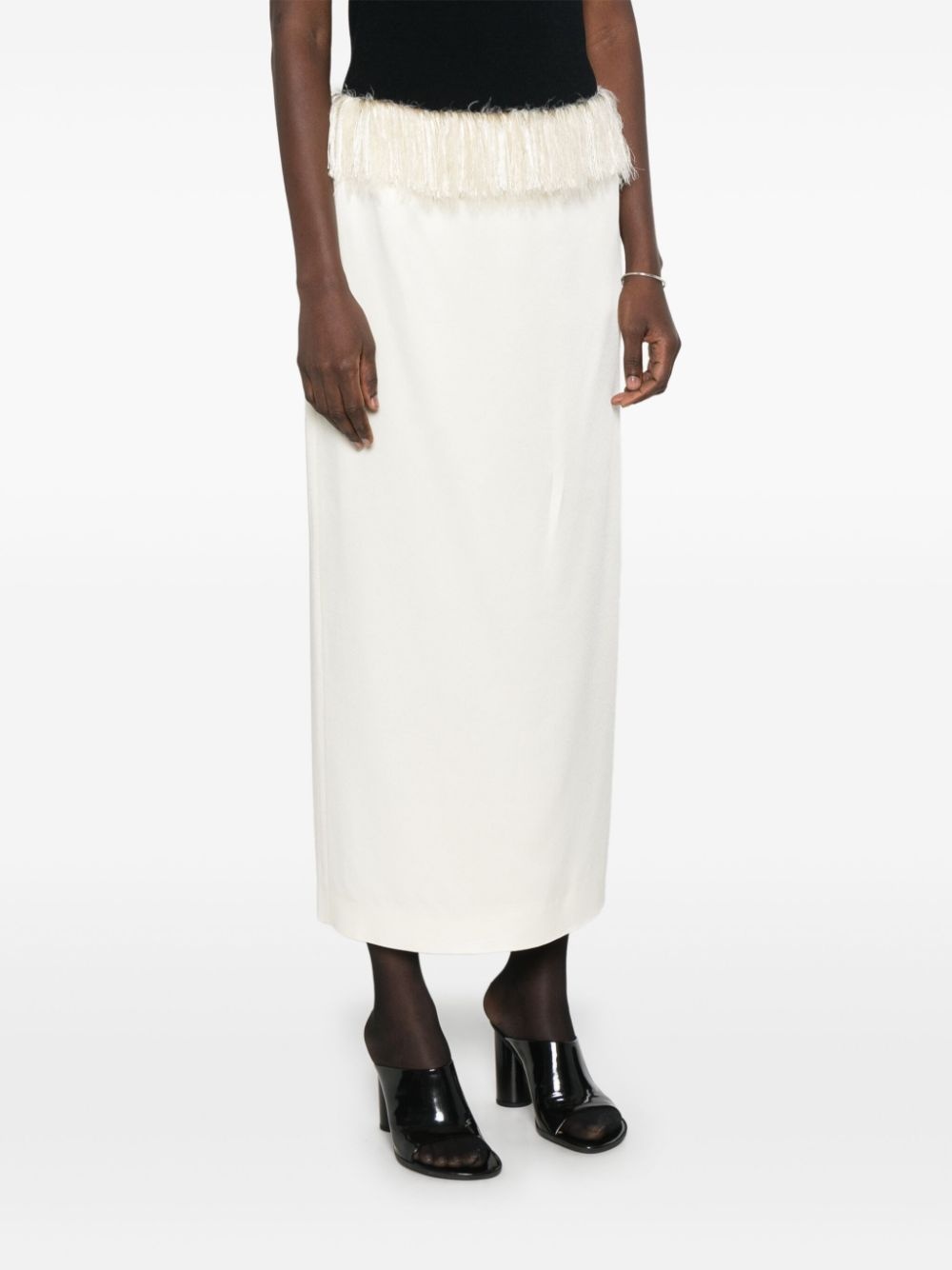 fringed maxi skirt - 3